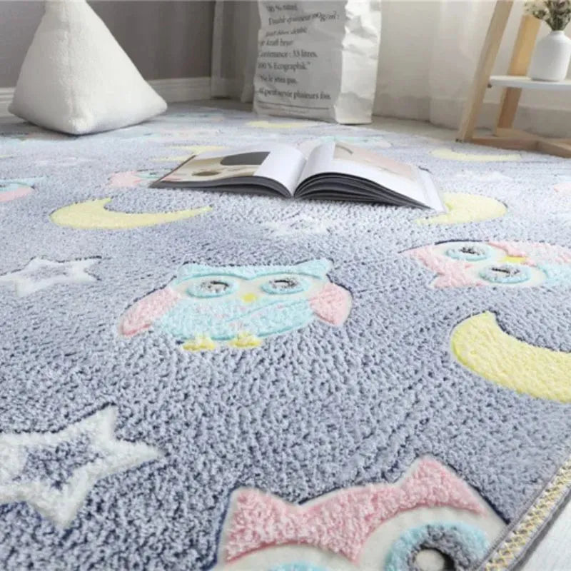 Texture moelleuse tapis enfant fluorescent