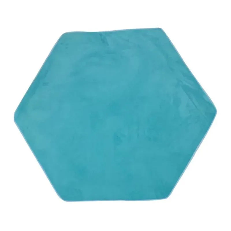 Tapis hexagonal bleu doux pour parc bébé ou tente, espace de jeu sécurisant