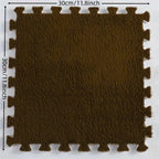 Tapis mousse puzzle brun, idéal pour un espace de jeu chaleureux et naturel.