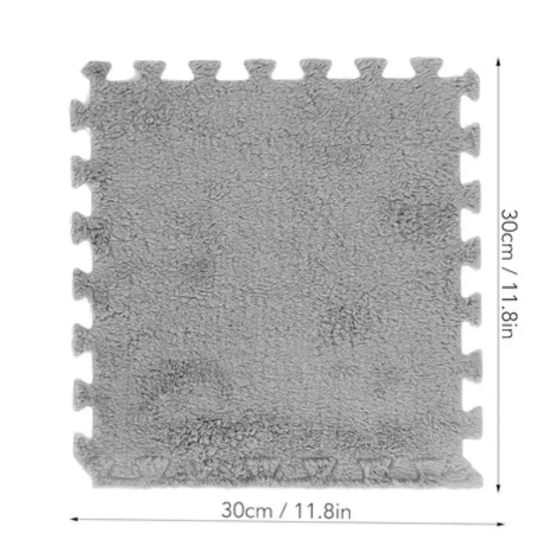 Tapis mousse puzzle gris foncé, parfait pour une salle de jeux contemporaine ou un coin lecture.