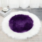 Tapis moelleux coton acrylique motif cercle