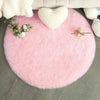 Tapis Rond Shaggy Rose