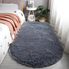Tapis à mèches longues shaggy en tons vifs dégradés, plush confortable au style scandinave rectangulaire.