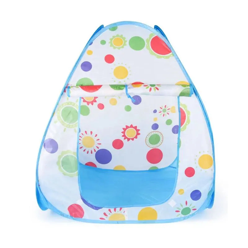 Tente de jeu pliable bleue, parfaite pour stimuler l'imagination dans une chambre ou un jardin.