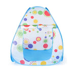 Tente de jeu pliable bleue, parfaite pour stimuler l'imagination dans une chambre ou un jardin.