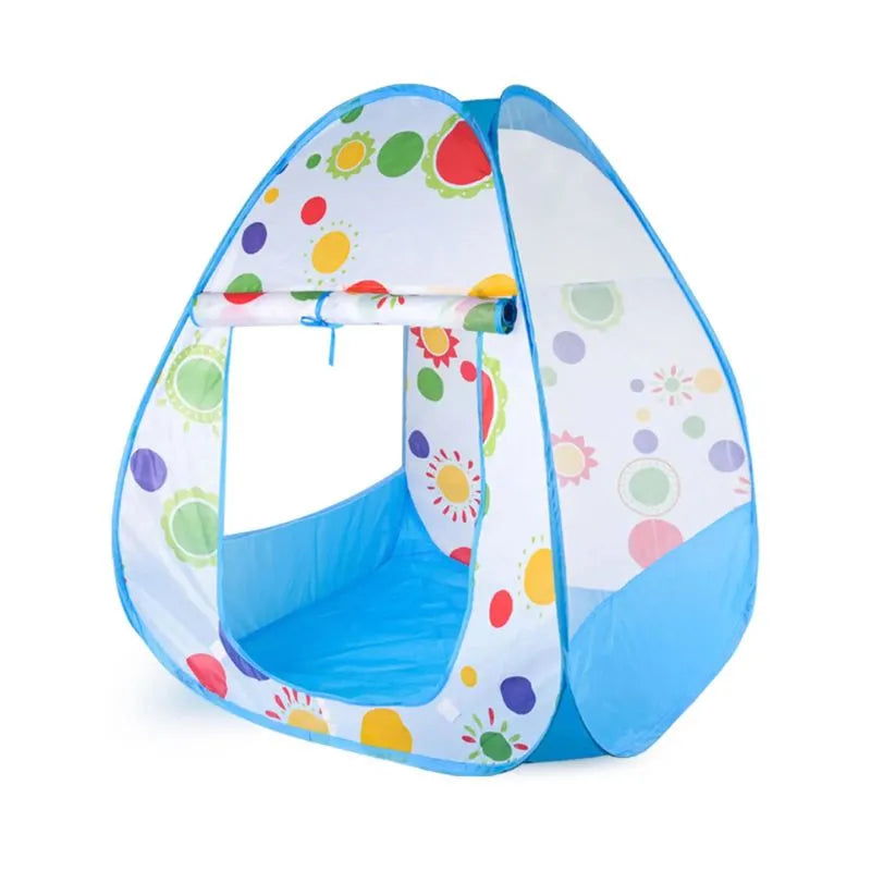 Tente de jeu bleue enfant légère, design pliable et amusant