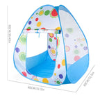 Tente de jeu pliable bleue pour enfant, idéale pour l'intérieur ou l'extérieur.