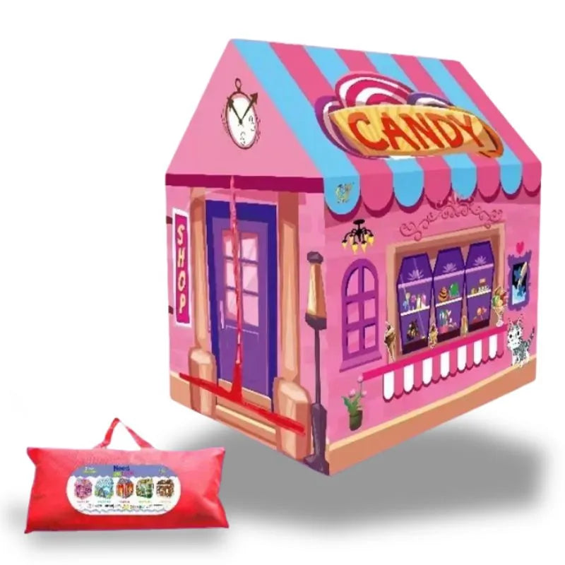 Tente enfant intérieur Magasin Bonbon, transformant la chambre en une confiserie gourmande.