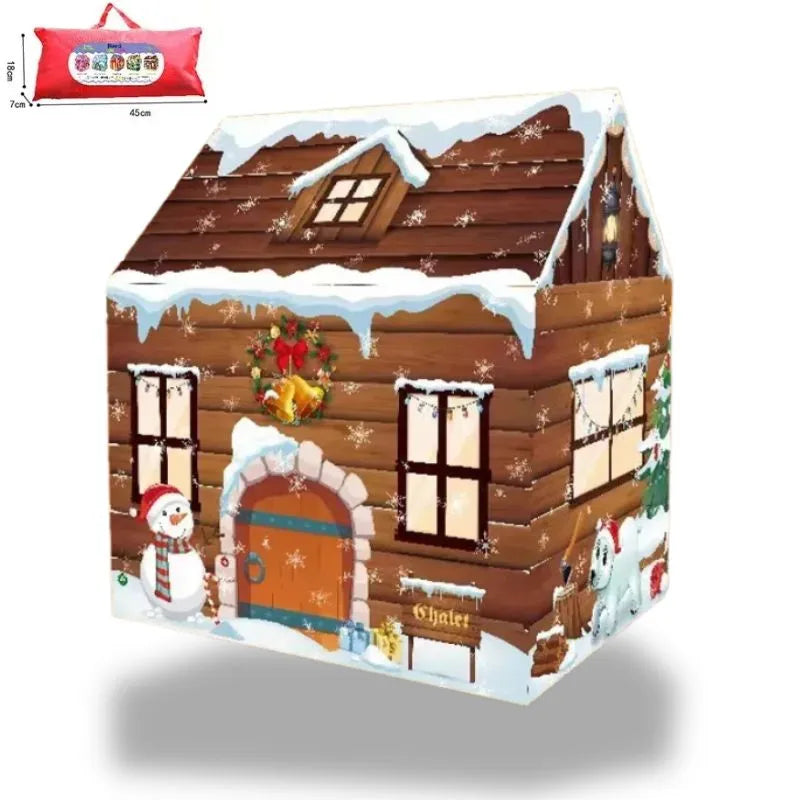 Tente enfant intérieur Noël, créant une ambiance féerique pour les fêtes de fin d'année.