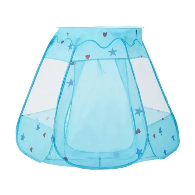 Tente de jeu bleue pour enfant avec maille respirante et ouverture pop-up