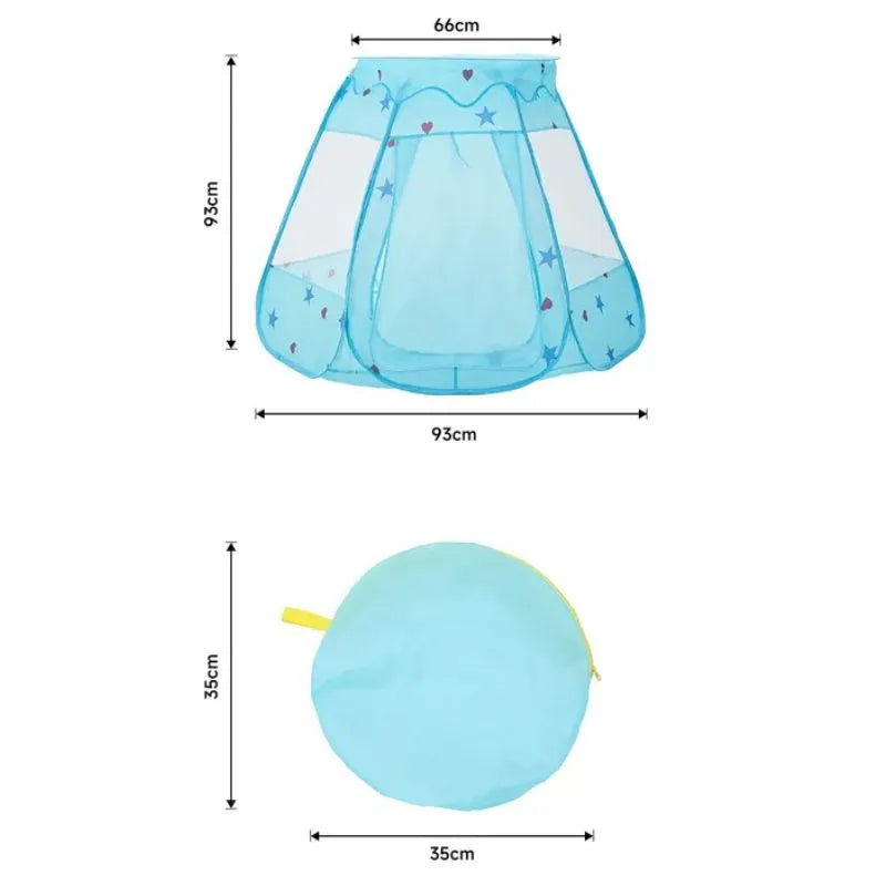 Tente de jeu bleue pour enfant, un coin douillet pour la lecture et le repos.