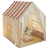 Tente Maison de Jeu pour Enfant Beige & Blanc Avec Fenêtres