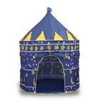 Tente pliante enfant motif étoile et lune bleue, ambiance féérique