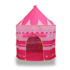 Tente pliante rose pour enfant, motif couronne, espace de jeu féerique et sécurisé
