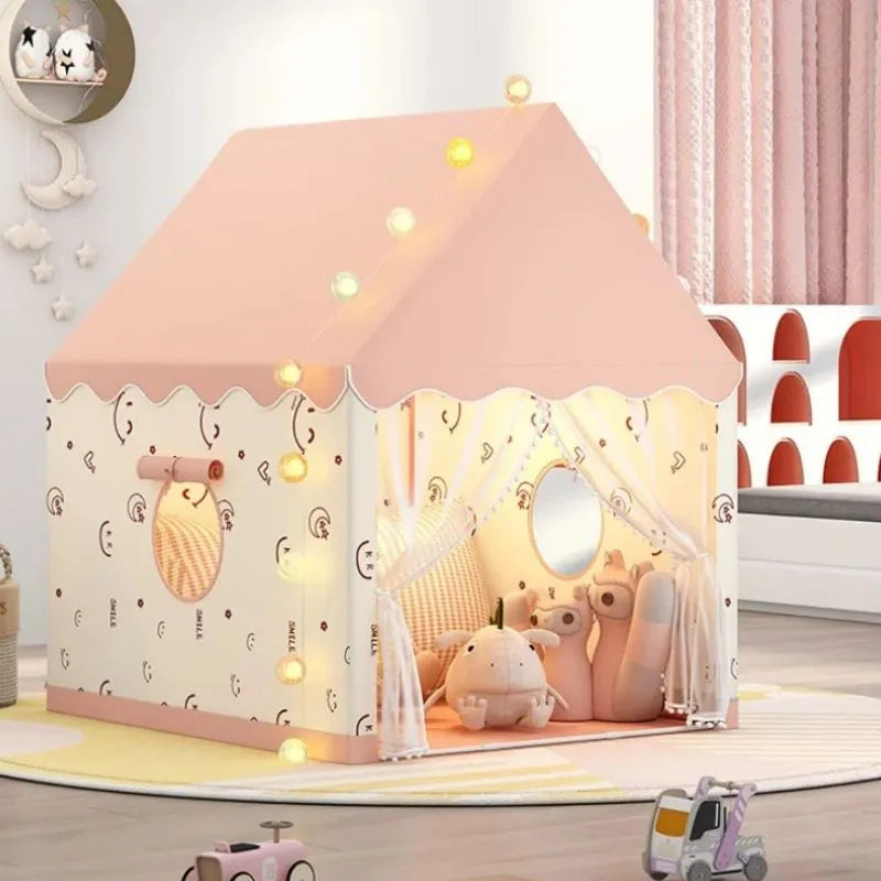 Tipi bébé fille rose et blanc, un cocon douillet pour les tout-petits.