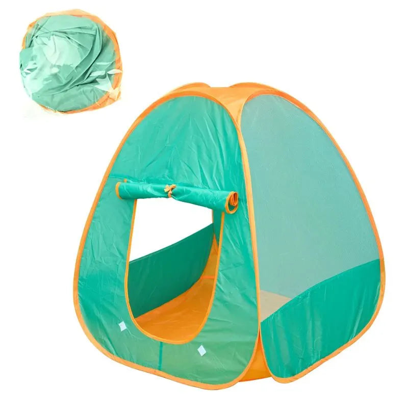 Tente verte pour bébé avec tissu souple, parfaite pour coin jeu ou lecture