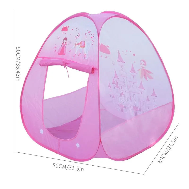 Tente de jeu princesse rose avec rideaux, un espace secret pour les jeux royaux
