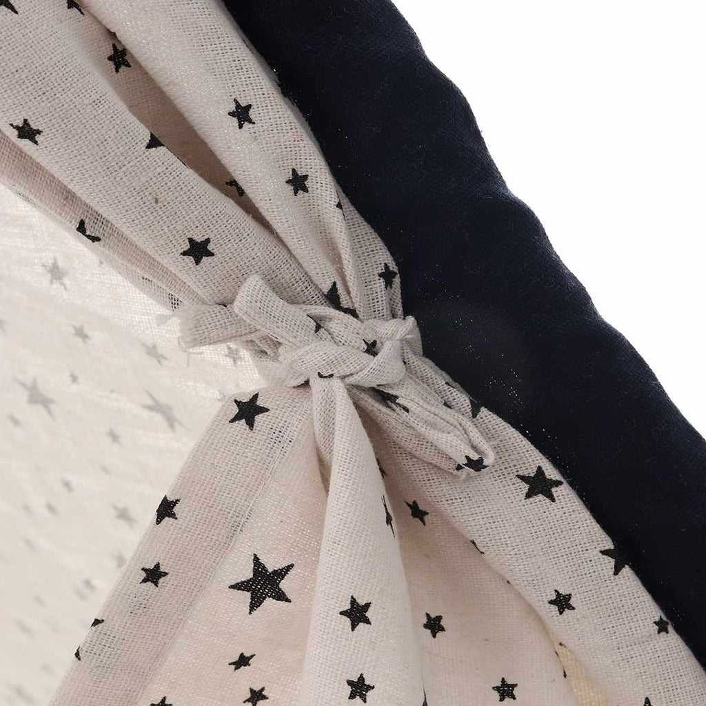 Tipi Enfant Intérieur Motif Étoiles en Coton & Bois 160cm