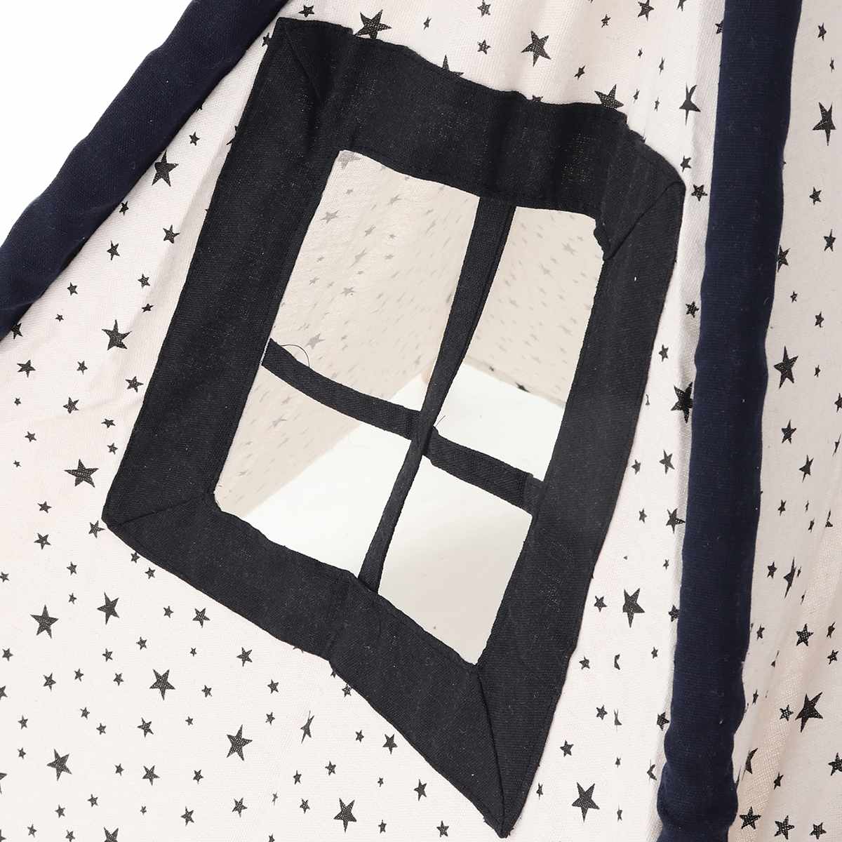 Tipi Enfant Intérieur Motif Étoiles en Coton & Bois 160cm