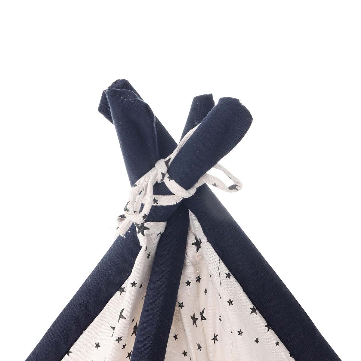 Tipi Enfant Intérieur Motif Étoiles en Coton & Bois 160cm