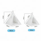 Tipi Blanc Bleu Motif Lapin 135cm